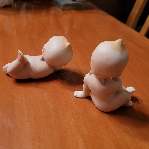 Vintage - Lefton Kewpie Bisque Ceramic Figurines Set of 2‎ - Picture 6 of 8